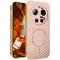 Phonesta Luxury Carbon Fiber Back Cover hoesje met MagSafe voor Xiaomi 17 Ultra - Roze