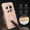 Phonesta Luxury Carbon Fiber Back Cover hoesje met MagSafe voor Xiaomi 17 Ultra - Roze 6