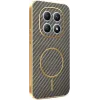 Phonesta Luxury Carbon Fiber Back Cover hoesje met MagSafe voor Xiaomi Redmi Note 15 4G/5G / Xiaomi Poco M8 - Bruin 0