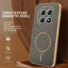 Phonesta Luxury Carbon Fiber Back Cover hoesje met MagSafe voor Xiaomi Redmi Note 15 4G/5G / Xiaomi Poco M8 - Bruin 2