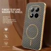 Phonesta Luxury Carbon Fiber Back Cover hoesje met MagSafe voor Xiaomi Redmi Note 15 Pro 5G - Bruin 2