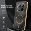 Phonesta Luxury Carbon Fiber Back Cover hoesje met MagSafe voor Xiaomi Redmi Note 15 Pro 5G - Zwart 2