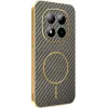 Phonesta Luxury Carbon Fiber Back Cover hoesje met MagSafe voor Xiaomi Redmi Note 15 Pro Plus / Xiaomi Poco M8 Pro - Bruin 0