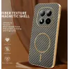 Phonesta Luxury Carbon Fiber Back Cover hoesje met MagSafe voor Xiaomi Redmi Note 15 Pro Plus / Xiaomi Poco M8 Pro - Bruin 1