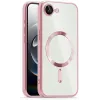 Phonesta Luxury Crystal Back Cover hoesje met MagSafe voor Apple iPhone 17e/16e - Transparant/Roze