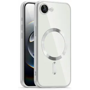 Phonesta Luxury Crystal Back Cover hoesje met MagSafe voor Apple iPhone 17e/16e - Transparant/Zilver