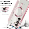 Phonesta Luxury Crystal Book Wallet Case hoesje met MagSafe voor Samsung Galaxy S24 FE - Roze 6