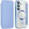 Phonesta Luxury Crystal Book Wallet Case hoesje met MagSafe voor Samsung Galaxy S24 FE - Lichtblauw