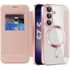 Phonesta Luxury Crystal Book Wallet Case hoesje met MagSafe voor Samsung Galaxy S25 Plus/S24 Plus - Roze 2