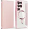 Phonesta Luxury Crystal Book Wallet Case hoesje met MagSafe voor Samsung Galaxy S25 Ultra - Roze