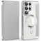 Phonesta Luxury Crystal Book Wallet Case hoesje met MagSafe voor Samsung Galaxy S25 Ultra - Zilver
