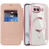 Phonesta Luxury Crystal Book Wallet Case hoesje met MagSafe voor Google Pixel 9a - Roze 2