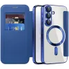 Phonesta Luxury Crystal Book Wallet Case hoesje met MagSafe voor Samsung Galaxy A36/A56 - Donkerblauw 2