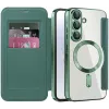 Phonesta Luxury Crystal Book Wallet Case hoesje met MagSafe voor Samsung Galaxy A36/A56 - Donkergroen 2
