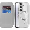 Phonesta Luxury Crystal Book Wallet Case hoesje met MagSafe voor Samsung Galaxy A36/A56 - Zilver 2