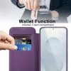Phonesta Luxury Crystal Book Wallet Case hoesje met MagSafe voor Samsung Galaxy S25 Edge - Donkerpaars 4