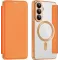 Phonesta Luxury Crystal Book Wallet Case hoesje met MagSafe voor Samsung Galaxy S26 Plus - Oranje
