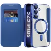 Phonesta Luxury Crystal Puffed Book Wallet Case hoesje met MagSafe voor Samsung Galaxy S25/S24 - Donkerblauw 2