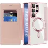 Phonesta Luxury Crystal Puffed Book Wallet Case hoesje met MagSafe voor Samsung Galaxy S25 Ultra - Roze 2