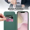 Phonesta Luxury Crystal Puffed Book Wallet Case hoesje met MagSafe voor Apple iPhone 17e/16e - Donkergroen 3