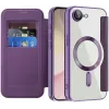 Phonesta Luxury Crystal Puffed Book Wallet Case hoesje met MagSafe voor Apple iPhone 17e/16e - Donkerpaars 2