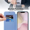 Phonesta Luxury Crystal Puffed Book Wallet Case hoesje met MagSafe voor Apple iPhone 17e/16e - Lichtblauw 3