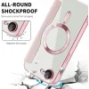 Phonesta Luxury Crystal Puffed Book Wallet Case hoesje met MagSafe voor Apple iPhone 17e/16e - Roze 6