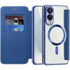 Phonesta Luxury Crystal Puffed Book Wallet Case hoesje met MagSafe voor Samsung Galaxy S25 Edge - Donkerblauw 2