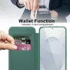 Phonesta Luxury Crystal Puffed Book Wallet Case hoesje met MagSafe voor Samsung Galaxy S25 Edge - Donkergroen 3