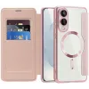 Phonesta Luxury Crystal Puffed Book Wallet Case hoesje met MagSafe voor Samsung Galaxy S25 Edge - Roze 2