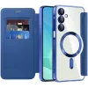 Phonesta Luxury Crystal Puffed Book Wallet Case hoesje met MagSafe voor Samsung Galaxy A16 - Donkerblauw 2