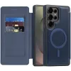 Phonesta Luxury Leather Book Wallet Case hoesje met MagSafe voor Samsung Galaxy S25 Ultra - Donkerblauw 2