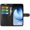 Phonesta Litchi Skin Book Wallet Case hoesje voor Oppo Reno13 Pro - Zwart 2