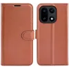 Phonesta Litchi Skin Book Wallet Case hoesje voor OnePlus 15 - Bruin 0