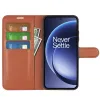 Phonesta Litchi Skin Book Wallet Case hoesje voor OnePlus 15 - Bruin 3