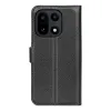 Phonesta Litchi Skin Book Wallet Case hoesje voor OnePlus 15 - Zwart 2