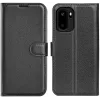 Phonesta Litchi Skin Book Wallet Case hoesje voor OnePlus 15R - Zwart 0