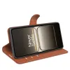 Phonesta Litchi Skin Book Wallet Case hoesje voor OnePlus Nord 5 - Bruin 4