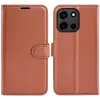 Phonesta Litchi Skin Book Wallet Case hoesje voor OnePlus Nord 6 - Bruin 0