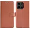 Phonesta Litchi Skin Book Wallet Case hoesje voor OnePlus Nord 6 - Bruin