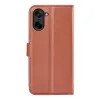 Phonesta Litchi Skin Book Wallet Case hoesje voor OnePlus Nord CE5 - Bruin 2