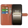 Phonesta Litchi Skin Book Wallet Case hoesje voor OnePlus Nord CE5 - Bruin 3