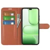 Phonesta Litchi Skin Book Wallet Case hoesje voor HONOR 600 Lite - Bruin 3