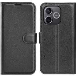 Phonesta Litchi Skin Book Wallet Case hoesje voor HONOR 600 Lite - Zwart