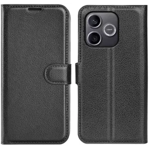 Phonesta Litchi Skin Book Wallet Case hoesje voor HONOR 600 Lite - Zwart