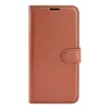 Phonesta Litchi Skin Book Wallet Case hoesje voor HONOR Magic8 Pro - Bruin 1