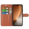 Phonesta Litchi Skin Book Wallet Case hoesje voor HONOR Magic8 Pro - Bruin 3