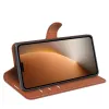 Phonesta Litchi Skin Book Wallet Case hoesje voor HONOR Magic8 Pro - Bruin 4