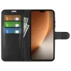 Phonesta Litchi Skin Book Wallet Case hoesje voor HONOR Magic8 Pro - Zwart 3
