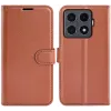 Phonesta Litchi Skin Book Wallet Case hoesje voor Xiaomi 15T Pro - Bruin 0